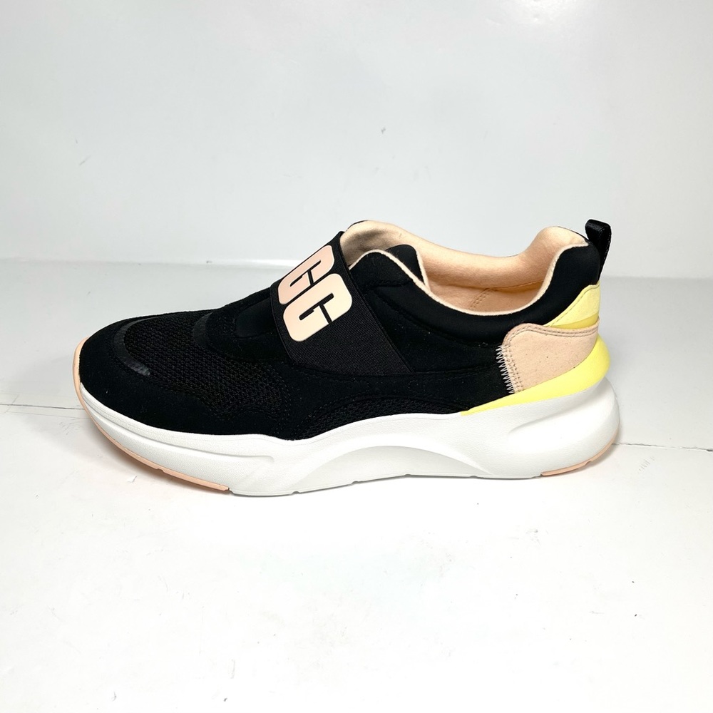 Ugg La Flex Shoes Womens Size 8 Black‎ /Orange Slip-on Sneakers